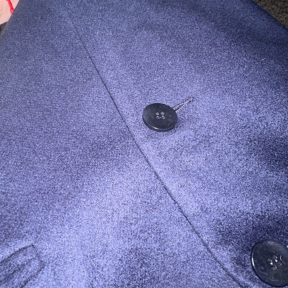 Women's Navy Blue Charter Club Coat (100% Cashmere) - Picture 6 of 7
